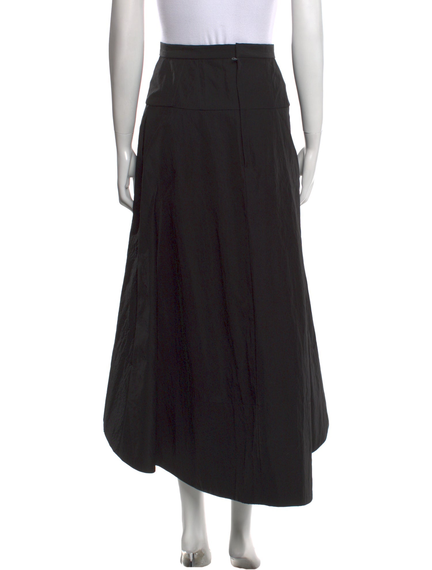 Tibi Leather Trim Embellishment Midi Length Skirt